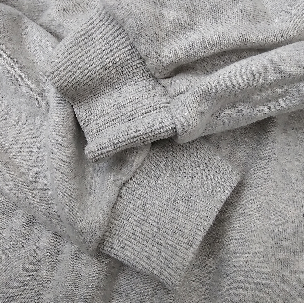 Le Bon Shoppe Noah Zip Henley Sweatshirt Heather Grey Small - Picture 5 of 5